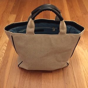 LAMBERTSON TRUEX Purse Handbag Beige Tote Bag Jute